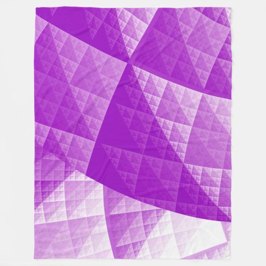 Abstraktes Violetmuster Fleecedecke (Vorderseite)