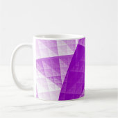 Abstraktes Violetmuster Kaffeetasse (Links)