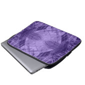 Abstraktes Violetmuster Laptopschutzhülle (Vorne Knopf)