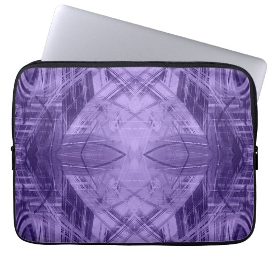 Abstraktes Violetmuster Laptopschutzhülle (Vorderseite)