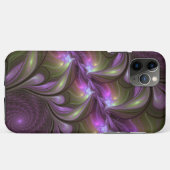 Abstraktes Violett Lila Khaki Fraktal Case-Mate iPhone Hülle (Rückseite (Horizontal))