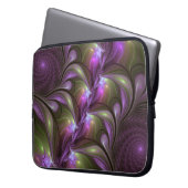 Abstraktes Violett Lila Khaki Fraktal Laptopschutzhülle (Vorderseite Links)