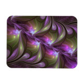 Abstraktes Violett Lila Khaki Fraktal Magnet (Horizontal)