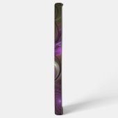 Abstraktes Violett Lila Khaki Fraktal Samsung Galaxy Hülle (Linke Seite)