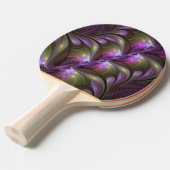 Abstraktes Violett Lila Khaki Fraktal Tischtennis Schläger (Vorderseite)