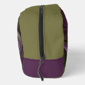 Abstraktes Violett Lila Khaki Fraktal Waschbeutel (Rechts)