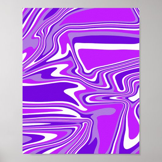 Abstraktes violettes Wirbelmuster Poster (Vorne)