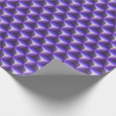Abstraktes violettes Würfelblockmuster Geschenkpapier (Ecke)
