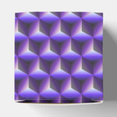 Abstraktes violettes Würfelblockmuster Geschenkschachtel (Oben)