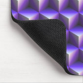 Abstraktes violettes Würfelblockmuster Mousepad (Ecke)