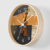 Abstraktes Violindesign Uhr (Winkel)