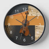 Abstraktes Violindesign Uhr (Vorderseite)