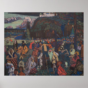 Abstraktes Vitalit, Wassily Kandinsky farbiges Leb Poster
