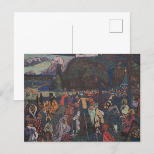Abstraktes Vitalit, Wassily Kandinsky farbiges Leb Postkarte