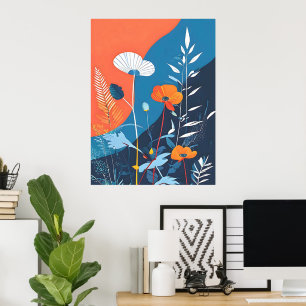 Abstraktes Vivid Blooms Poster
