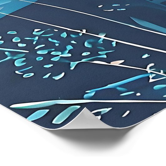 Abstraktes Vivid Blooms Poster (Ecke)