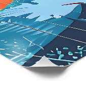 Abstraktes Vivid Blooms Poster (Ecke)