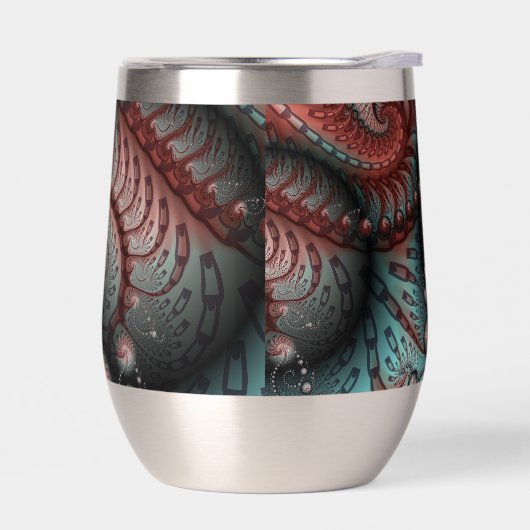 Abstraktes Vivio Fantasy Fraktal Art Brown Blue (Links)