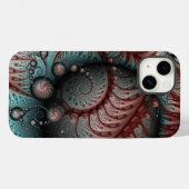 Abstraktes Vivio Fantasy Fraktal Art Brown Blue Case-Mate iPhone Hülle (Rückseite (Horizontal))