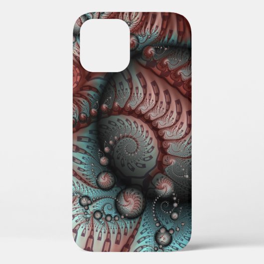 Abstraktes Vivio Fantasy Fraktal Art Brown Blue Case-Mate iPhone Hülle (Rückseite)