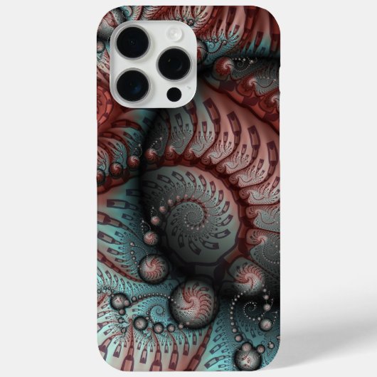 Abstraktes Vivio Fantasy Fraktal Art Brown Blue Case-Mate iPhone Hülle (Rückseite)