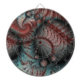 Abstraktes Vivio Fantasy Fraktal Art Brown Blue Dartscheibe (vorne)