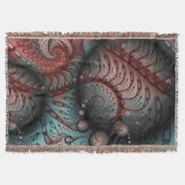 Abstraktes Vivio Fantasy Fraktal Art Brown Blue Decke