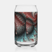 Abstraktes Vivio Fantasy Fraktal Art Brown Blue Dosenglas (Links)