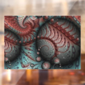 Abstraktes Vivio Fantasy Fraktal Art Brown Blue Fensteraufkleber (Blatt 2)