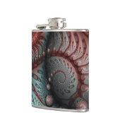 Abstraktes Vivio Fantasy Fraktal Art Brown Blue Flachmann (Links)