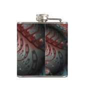 Abstraktes Vivio Fantasy Fraktal Art Brown Blue Flachmann (Rückseite)