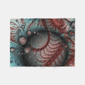 Abstraktes Vivio Fantasy Fraktal Art Brown Blue Fleecedecke (Vorderseite (Horizontal))