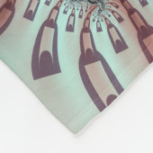 Abstraktes Vivio Fantasy Fraktal Art Brown Blue Fleecedecke (Ecke)