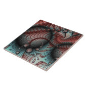 Abstraktes Vivio Fantasy Fraktal Art Brown Blue Fliese (Seite)