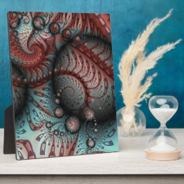 Abstraktes Vivio Fantasy Fraktal Art Brown Blue Fotoplatte