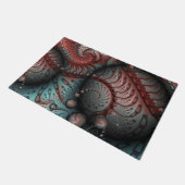 Abstraktes Vivio Fantasy Fraktal Art Brown Blue Fußmatte (Schrägansicht)