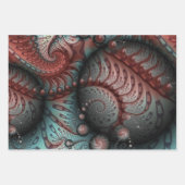 Abstraktes Vivio Fantasy Fraktal Art Brown Blue Geschenkpapier Set (Vorderseite 2)