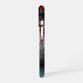 Abstraktes Vivio Fantasy Fraktal Art Brown Blue iPhone 16 Hülle (Linke Seite)