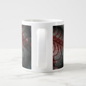 Abstraktes Vivio Fantasy Fraktal Art Brown Blue Jumbo-Tasse (Rückseite)