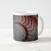 Abstraktes Vivio Fantasy Fraktal Art Brown Blue Jumbo-Tasse (Vorderseite Rechts)