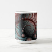 Abstraktes Vivio Fantasy Fraktal Art Brown Blue Kaffeetasse (Mittel)