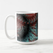 Abstraktes Vivio Fantasy Fraktal Art Brown Blue Kaffeetasse (Links)