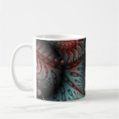 Abstraktes Vivio Fantasy Fraktal Art Brown Blue Kaffeetasse (Links)