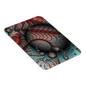 Abstraktes Vivio Fantasy Fraktal Art Brown Blue Magnet (Rechte Seite)