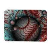 Abstraktes Vivio Fantasy Fraktal Art Brown Blue Magnet (Horizontal)