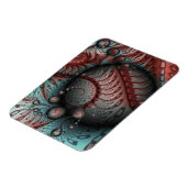 Abstraktes Vivio Fantasy Fraktal Art Brown Blue Magnet (Linke Seite)