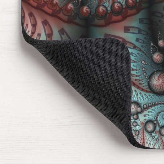 Abstraktes Vivio Fantasy Fraktal Art Brown Blue Mousepad (Ecke)