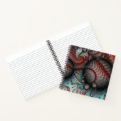 Abstraktes Vivio Fantasy Fraktal Art Brown Blue Notizblock (Innenseite)