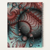 Abstraktes Vivio Fantasy Fraktal Art Brown Blue Planer (Rückseite)