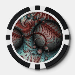 Abstraktes Vivio Fantasy Fraktal Art Brown Blue Pokerchips